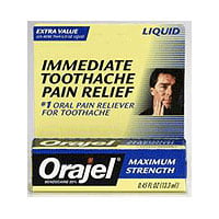 Orajel Force maximale Toothache Pain Relief liquide - 0.45 Oz, Pack 2