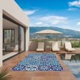 thumbnail image 2 of Vintage Morocco Outdoor Rug 5x8 Ft, Non Slip Washable Area Rug, Traditional Tribal Abstract Geometric Blue Patio Rugs Carpet Runner, Large Floor Mat for Indoor/Outdoor Deck Porch Camping, 2 of 8