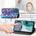 thumbnail image 3 of Compatible With Motorola Moto G62 Case Colorful Wallet Card Slot Pu Leather Kickstand Magnetic Rfid Blocking Cover, 3 of 3