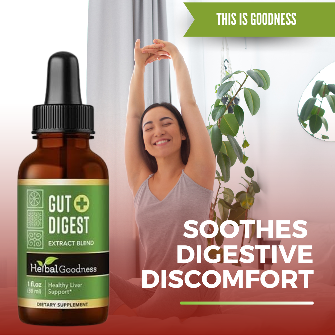 Gut Digest Plus, Gut Health, Colon Cleanse & Digestive Health Enzymes, Turmeric, Astragalus Root, 1oz, Herbal Goodness