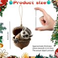 thumbnail image 5 of Aoyunhp 1Pc Forest Animal Series Christmas Ornaments,Cute Animal Christmas Ornaments,2D Flat Acrylic Hanging Pendant Creature Raccoon Hedgehog Decor,Christmas Tree Decorations for Home Holiday, 5 of 5