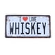 thumbnail image 1 of Letreros decorativos vintage de lata, hierro y metal para coche, para pared, hogar, bar, cafetería (Me encanta el whisky), 1 of 7