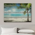 thumbnail image 3 of wall26 Canvas Print Wall Art Palm Tree &amp; Blue Ocean on Wood Panels Marine Life Nature Photography Modern Art Nautical Scenic Relax/Calm Multicolor for Living Room, Bedroom, Office - 32"x48&q, 3 of 5