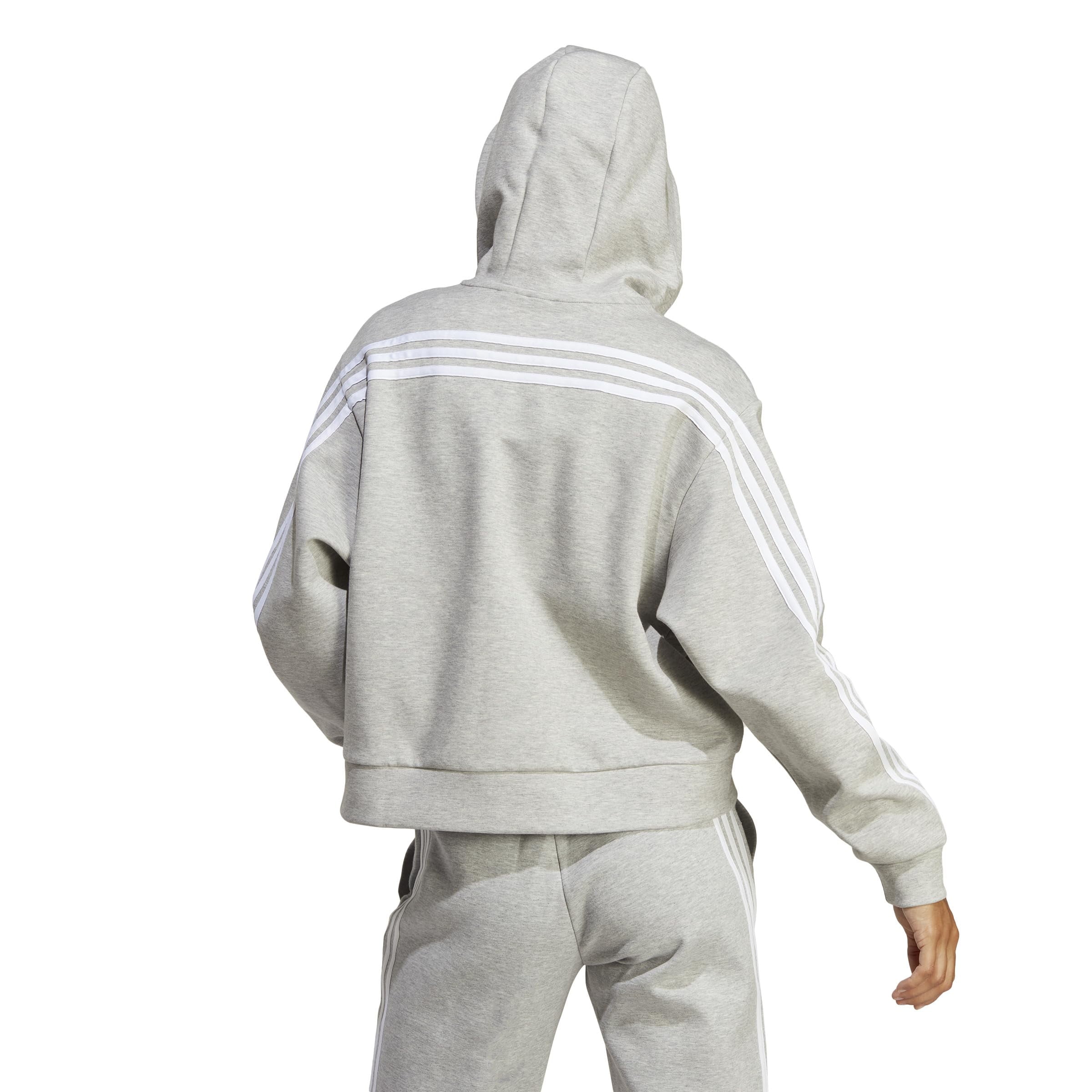 grey adidas zip hoodie women's