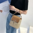 thumbnail image 3 of CHUANK Small Straw Bucket Bag Summer Crossbody Shoulder Bag, 3 of 10