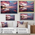thumbnail image 4 of Designart "Lake Horizon Sunset Beauty II" Cottage Framed Wall Art Decor - Country Blue Lake Entryway Framed Wall Art, 4 of 6