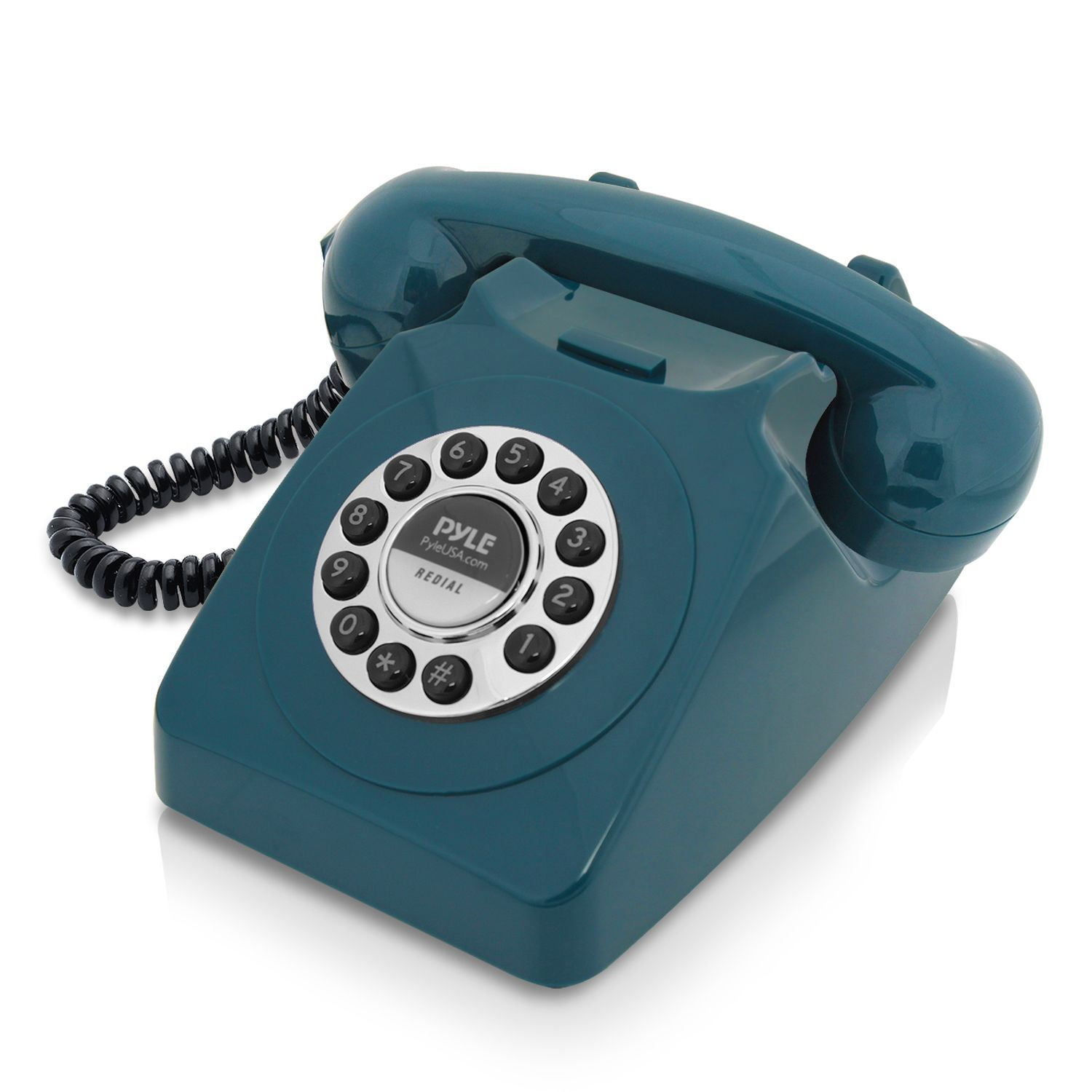 Pyle Classic Vintage Corded Landline Phone, Old Fashioned Rotary Dial
