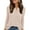 Beige, variant on PRETTYGARDEN Women's Long Sleeve Henley Shirts Fall Casual Ribbed Tunic Tops Lightweight Sweaters Fashion Clothing