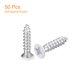 thumbnail image 3 of Tornillos blancos ST3x15mm, tornillos autorroscantes, paquete de 50, tornillos Phillips de cabeza plana para trabajos en madera, 3 of 5