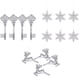thumbnail image 1 of Conjunto de adornos navideños, gotas de carámbano transparentes colgantes decoraciones para árboles de Navidad colgantes para fiesta de Año Nuevo de Navidad, 1 of 5