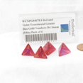 thumbnail image 2 of Red and Violet Translucent Gemini Dice with Gold Numbers D4 Aprox 16mm (5/8in) Pack of 4, 2 of 2