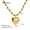 JDN2308063, variant on Three-dimensional Peach Heart Pendant Round Beads Stainless Steel Necklace