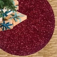 thumbnail image 1 of Falda para árbol de Navidad FUHSY terciopelo lentejuelas 36 cm burdeos, 1 of 7