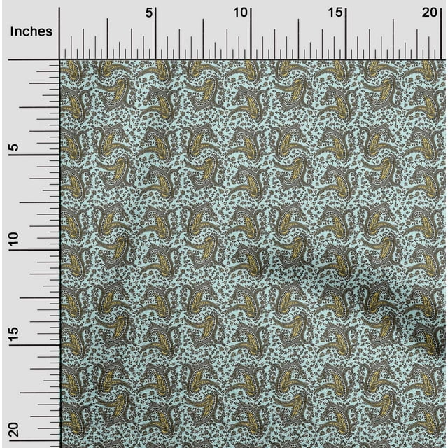 oneOone Polyester Lycra Fabric Floral & Paisley Block Fabric Prints By Yard 56 Inch Wide