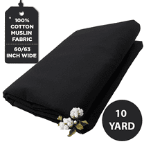 AK TRADING CO. Muslin Fabric/Textile - Draping Fabric - Black 10 Yards Medium Weight - 100% Cotton (60in. Wide)