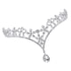 thumbnail image 4 of EeaseMX Cadena para la frente de dama de honor con dije de cristal y diamantes de imitación, tocado de boda (plata), 4 of 8