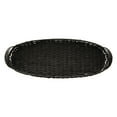 thumbnail image 7 of Creative Co-Op Decorative Hand-Woven Rattan Tray with Handles, Black, 7 of 7