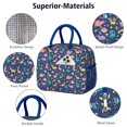 thumbnail image 4 of Womens Colorful Dinosaurs Space Pattern Lunch Box for Work,Insulated Lunch Bag for Women,Loncheras Para Mujer,Leakproof Adult Lunch Bag for Work,Beach,Travel,Picnic,Camping, 4 of 7