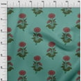 thumbnail image 2 of oneOone Cotton Poplin Dusty Teal Green Fabric Floral Block Sewing Craft Projects Fabric Prints By Yard 56 Inch Wide, 2 of 4