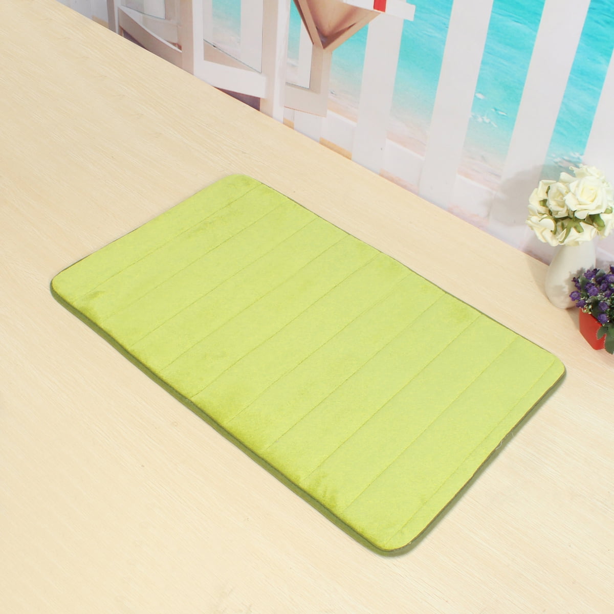 24"x16" Microfibre Memory Foam Mat, Absorbent Slipresistant Rugs Pad
