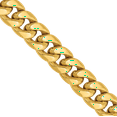 thumbnail image 4 of 10K Solid Yellow Gold 7.3mm Miami Cuban Curb Link Chain Necklace, 4 of 5