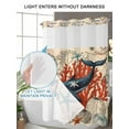 thumbnail image 4 of No Hook Cloth Fabric Shower Curtain with Snap in Liner, Retro Whale Waterproof Shower Curtains Set with See Through Top Window, Vintage Coastal Coral Starfish Nautical Bath Curtains Shower 66"x72", 4 of 6