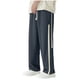 thumbnail image 3 of Ceisia Men's Ribbed Straight-Leg Casual Trousers | Elastic Waist Contrast Stripe Draped Pants (Multiple Solid Colors) Gifts, 3 of 8