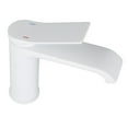 thumbnail image 3 of Robinet d'Évier, Filetage G1/2 Moderne Chaud Froid Laiton Robinet d'Eau Fuyant Poignée Unique Cascade Robinet de Lavabo de Salle de Bain Robinet de Meuble-Lavabo pour Maison Hôtel RV Blanc, 3 of 8