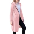 thumbnail image 2 of Sudaderas con Capucha para Mujer, Estilo Oversize, con Cremallera, Ideales para Otoño e Invierno. Chaquetas Largas con Capucha y Bolsillos. Rosa 5XL, 2 of 8