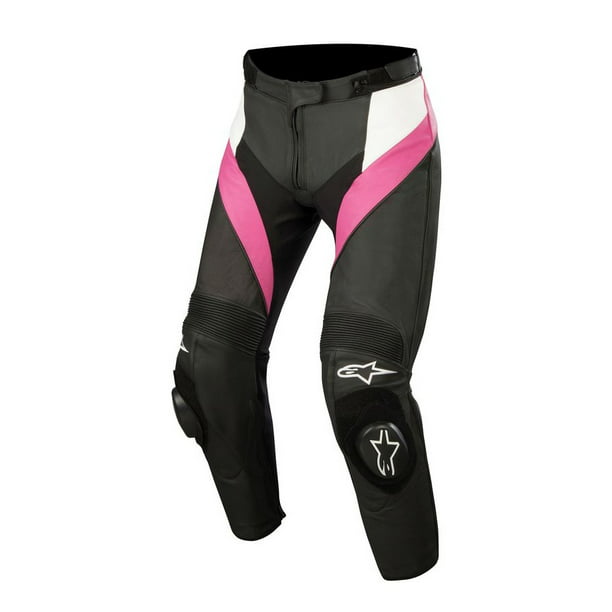 Alpinestars Stella Missile Womens Leather Pants Black/White/Pink 
