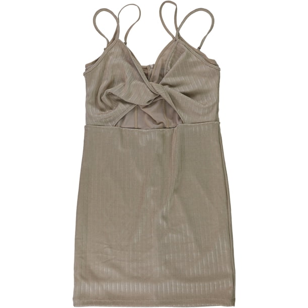 Minivestido Guess sin mangas para mujer beige extragrande