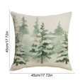 thumbnail image 3 of Funda de Cojín Navideña Bosque Verde | Funda para Sofá o Sala de Estar | Poliéster | 45 X 45 X 0,2 Cm | Decoración Invernal | Paquete de 1, 3 of 6