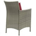 thumbnail image 3 of Pemberly Row  Patio Dining Arm Chair in Light Gray and Red, 3 of 3