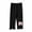 Black C, variant on Bow Print Girls Capris Elastic Waist Kids Casual 1-7Y