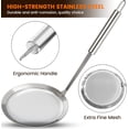 thumbnail image 2 of New Fine Mesh Skimmer Spoon, Professional 304 Stainless Steel Hot Pot Fat Strainer for Oil Filter Skimming Grease and Foam, Durable Multi-Functional Kitchen Cooking Mesh Food Strainer Ladle-3 Pack, 2 of 2