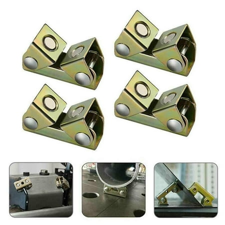 

Fule 4Pcs V Type Magnetic Welding Clamps Holder Suspender Fixture Adjustable Pad Tool