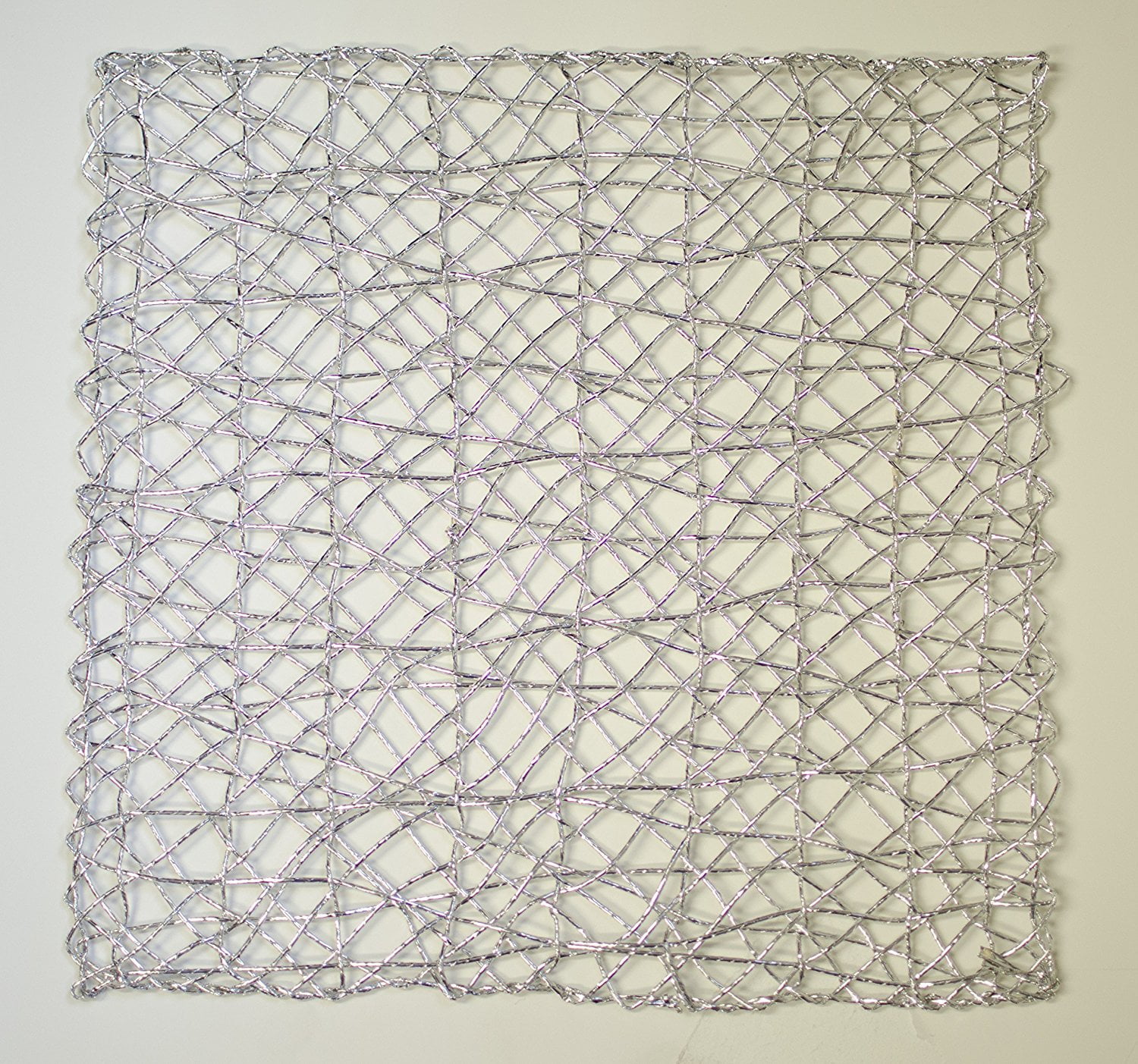 Holiday Decorative 15"x15" Square Woven Metallic Foil Shining Placemats