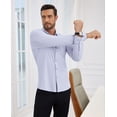 thumbnail image 5 of Youclos Long Sleeve 4-Way Stretch Dress Shirts for Men Button Down Shirt Muscle Fit, 5 of 5