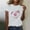 White, variant on Womens Breast Cancer Awareness Tops Short Sleeve Pink Ribbon T-Shirt Crewneck Breast Cancer Warrior Support Faith Tees