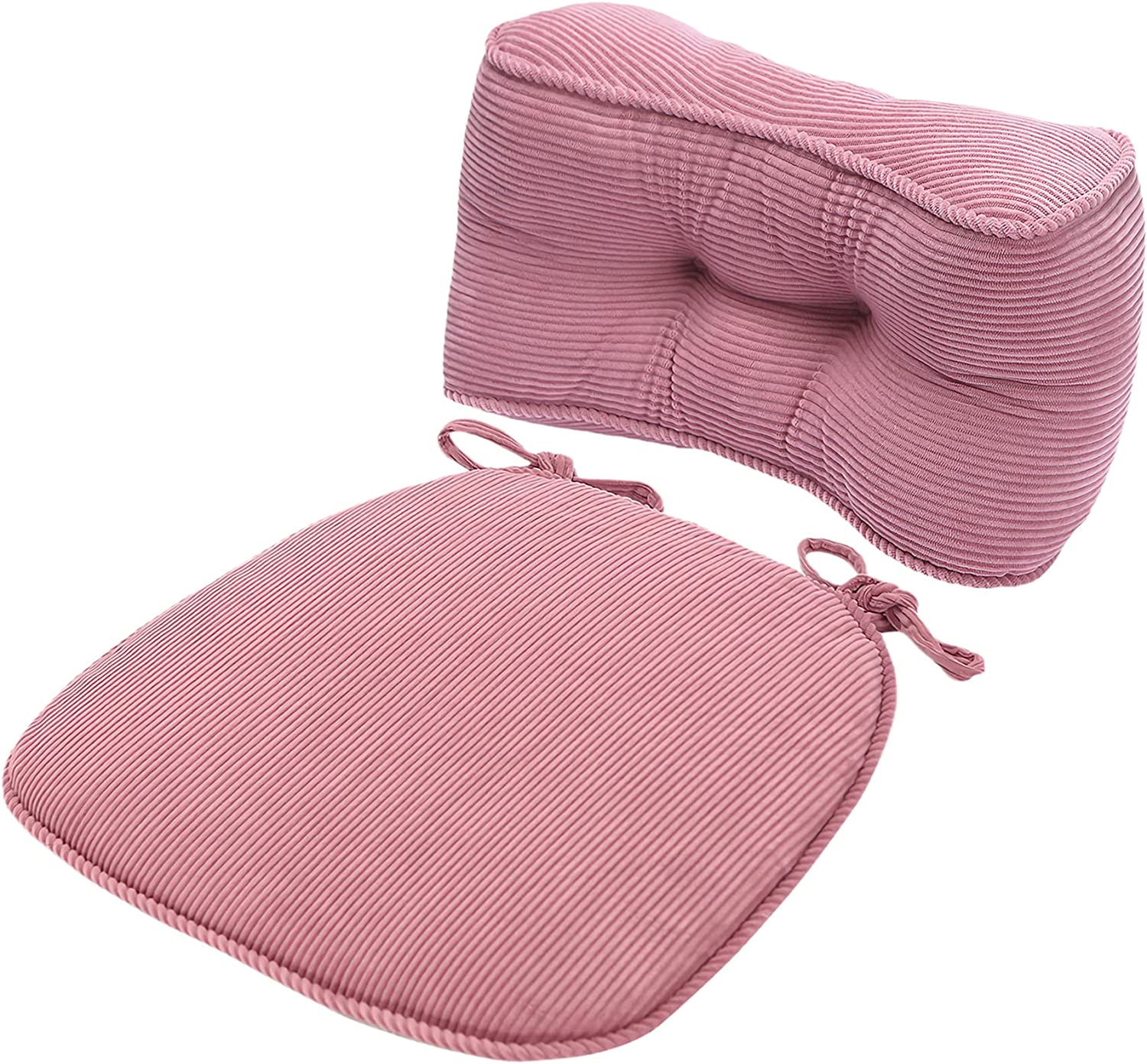 DanceeMangoo Seat Cushion & Lumbar Support Pillow for Office Chair