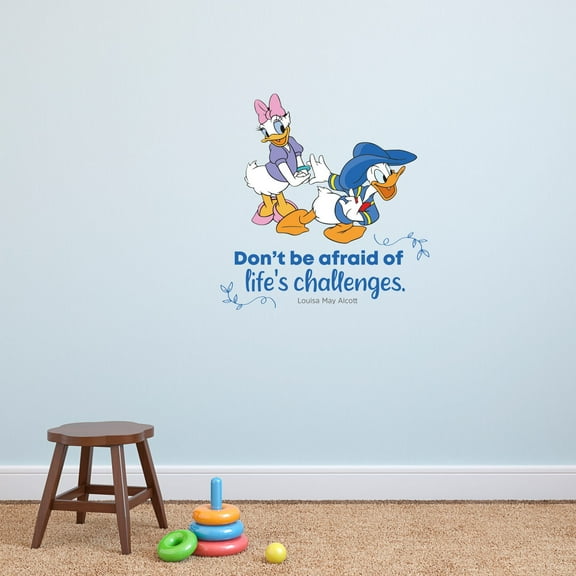 Dont Be Afraid Daisy Donald Duck Disney Quote Cartoon Quotes Decors Wall Sticker Art Design Decal for Girls Boys Kids Room Bedroom Nursery Home Decor Stickers Wall Art Vinyl Decoration (20x20 inch)