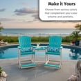 thumbnail image 4 of DutchCrafters Plastic Poly Outdoor Bistro Set with 2 Chairs and Attached Center Table, 3 Piece Patio Furniture Set - Amish Made in USA, 4 of 7