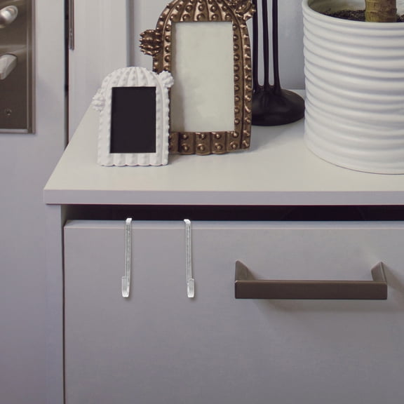 BESTYASH 10Pcs Space Saving Stainless Steel Kitchen Cabinet Hooks for Towels Clothes and Bathroom Items