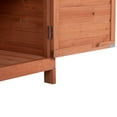 thumbnail image 6 of YIYADO Outdoor 39" Potting Bench Table, Rustic Garden Wood Workstation Storage Cabinet Garden Shed with 2-Tier Shelves and Side Hook,Orange, 6 of 7