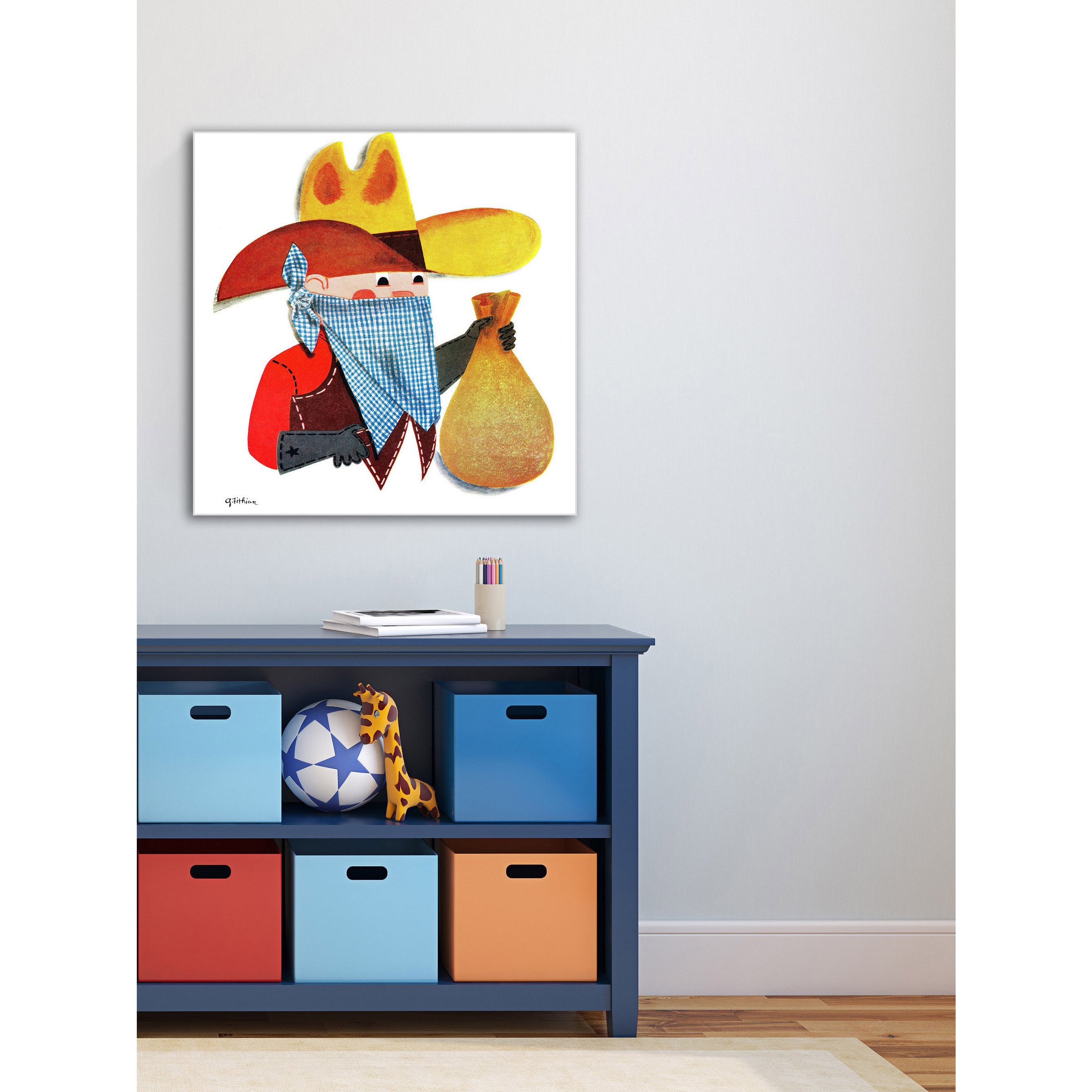 Marmont Hill "Cowboy" by Curtis Painting Print on Canvas