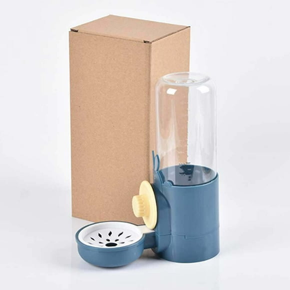 Maoww Pet Food Feeder Water Dish Feeding Kettle Universal Animal Drinking Dispenser Container Bowl for Household Professional Shop Dark Blue