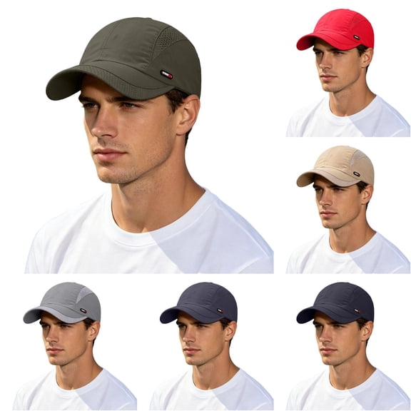 Xijirk Baseball Cap Mesh Side Breathable Curved Brim Sport Hat for Running Outdoor Daily Wear,Green,One Size