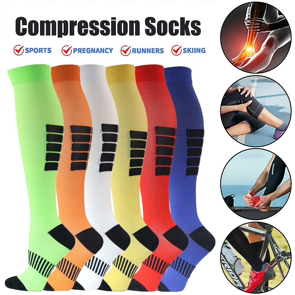 Goory Mens Womens Compression Socks Knee High Compression Stockings