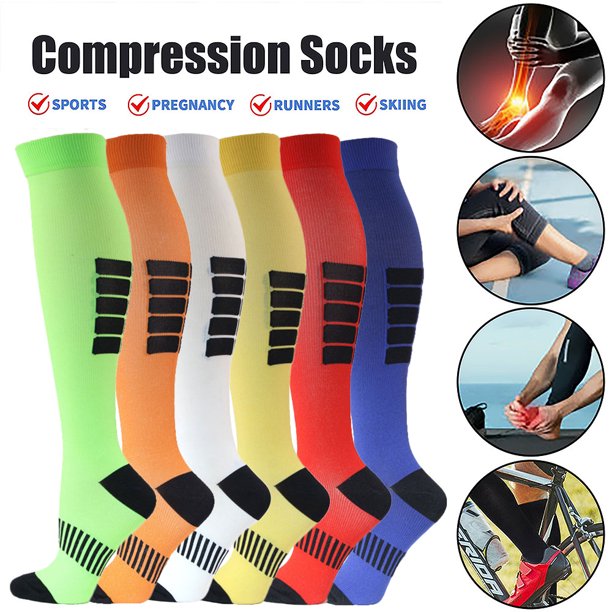 Goory Mens Womens Compression Socks Knee High Compression Stockings
