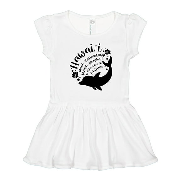 Inktastic Hawaii Islands with Dolphin Girls Toddler Dress